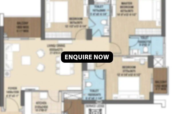 2 BHK - 695 sq.ft Unit Plan of Kumar Primeview